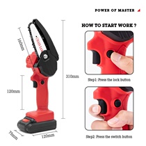 Small chainsaw charging cordless mini chain saw woodwork saw single-handed electric saw garden logging saw Lithium electric chain saw