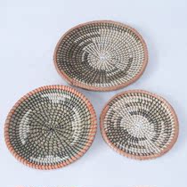 3pcs Boho Woven Wall Basket Decor Handmade Seagrass Hanging