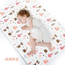 Pure cotton baby childrens diaper waterproof washable large double-sided non-slip breathable newborn products bed pad