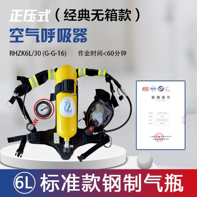 Positive pressure fire air respirator RHZK6 0 30 self-contained portable single 6L cylinder oxygen mask