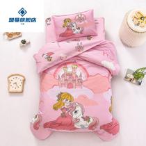 Childrens kindergarten quilt set three pieces of pure cotton baby nap bedding special suite of six pieces of bed suit