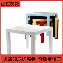 -Supermarket scene display props pile head small square table small table display frame simple home tea table small wooden table-