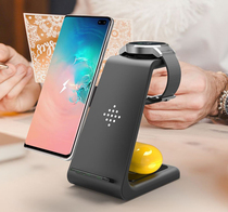 Green Baises three-in-one wireless charger mobile phone upright bracket applies iPhone12 Watch Samsung