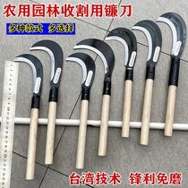 Outdoor agricultural weeding tools imported manganese steel sickle cutting knife agricultural tools corn harvesting grass long handle sickle