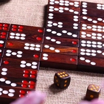 Laos big red sour branch Pai nine brand bone z card Tianjiu wood carving home adult business gift box chess card 32