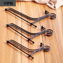 Iron plate bracket handicraft tripod charcoal carving disc bracket porcelain plate photo frame Pu 'er tea stone display stand