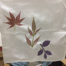 Plants leaves flowers and plants knock and dye hammer cotton square towel material for young children rubbing tools fun activities diy