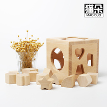 Buckle hole toy baby hand-eye coordination baby 0-1-2-3 years old gouge geometry matching cognitive puzzle box