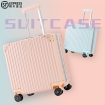 Aluminum Frame Suitcase Woman Mini Boarding Light Pull Lever Box 20 Travel Password Box Men 18 Inch Small Fresher Students
