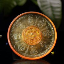Eight Auspicious Glazed Manzpan Ethnic Wind Home Goods Desktop Fine Adornment Mantea Roamber Color