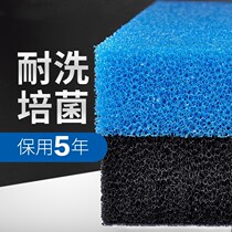 Filter Cotton repeated material water purification coarse external water three-dimensional large coarse hole fish tank sponge multi-specification Blue