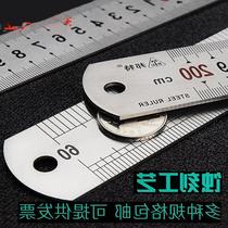 Steel ruler thickened steel ruler 15 30 50 100cm1 meter 2 meter long iron ruler stainless steel ruler scale