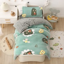 Three pieces of coral velvet bed with a pack of coral plug and thicken baby bedding toilet for a whole set