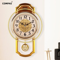 Comba European style retro swing wall clock living room simple fashion hanging table bedroom mute quartz clock modern clock