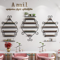Nail wall rack wall rack iron nail polish shelf wall hanging nail shop store storage Net Red