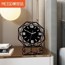 Nordic living room clock ornaments modern simple desktop clock bedroom silent decoration clock personality creative desk clock