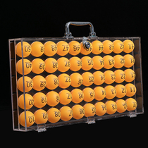 Portable table tennis box notarization bidding ball new with lock acrylic opening event draw