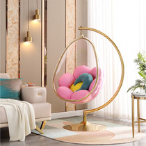 Net red transparent bubble chair swing hanging chair glass basket indoor balcony cradle hemisphere Space Chair Outdoor Leisure