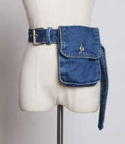 Jeans mobile phone bag waist bag belt womens belt decoration skirt cool ins style casual all-match girdle
