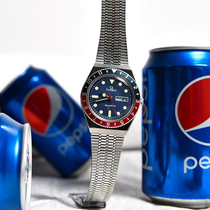 Buy Q timex timex timex stainless steel watch with calendar luminous Pepsi Cola ring quartz watch