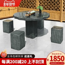 Stone table stone stool courtyard garden outdoor home natural granite leisure table and chair modern simple stone table