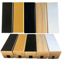 Modern tempered glass stair handrail solid wood card slot project shopping mall railing guardrail balcony bay window slotted handrail