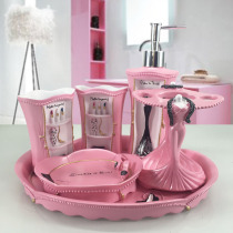 European style bathroom five-piece wedding toiletries creative gift set wedding resin five-piece brushing Cup