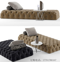 Italian style Milan light and luxurious closing mall sofa footrest tea table Bench Retro Cloakroom Bench bedroom Bedtail Changing Shoes stool