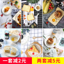 Gourmet photo props set ins Wind cake fruit dishes pastry moon cake baking photography background decoration
