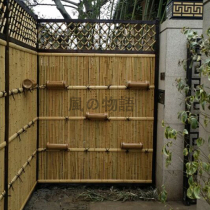 Japanese-style bamboo pole bamboo bamboo fence bamboo courtyard wall bamboo screen garden outdoor bamboo piece fence fence bamboo barrier decoration