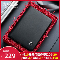 Ginley Comes Wallet Man Genuine Leather Short thin Calf Leather Leather Clip Multifunction Soft Leather Men Money Clip
