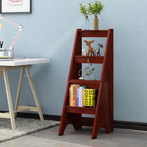 Ladder stool dual-use household folding small convenient chair household telescopic light living room solid wood trapezoid practical