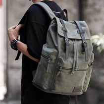 Hong Kong I Tgreg tooling canvas backpack backpack tide large capacity travel bag CUHK student bag Leisure