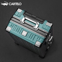Luggage men sturdy durable trolley case women 20 inch boarding 24 students aluminum frame 26 small travel password leather box