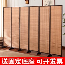 Japanese-style bamboo screen living room bedroom shielding mobile folding partition wall household folding screen baffle wine hotel Flat Wind