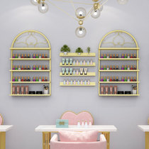 Nordic light luxury nail shop display rack multi-layer beauty shop display cabinet nail polish rack Wall combination