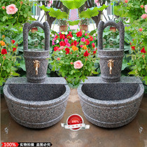 Stone carved wash basin faucet Pier cloth pool marble mop sink sink outdoor courtyard sink flowing water ornaments