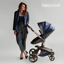 beanclot baby stroller high landscape walking baby car can sit can lie imported baby trolley two-way rotatable