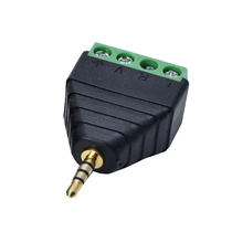 Gold-plated 2 5mm audio plug-free audio connector three-ring four-section earphone terminal