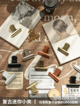 Original retro metal long tail clip clip small clip mini color ticket clip color clip sticker sticker note clip