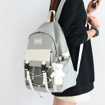 Hong Kong schoolbags female Korean version of Harajuku ulzzang high school students backpack large capacity junior high school wild ins backpack