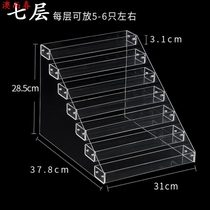 Household plastic five-layer girl shop countertop nail polish display rack Acrylic cabinet storage rack 2-layer counter