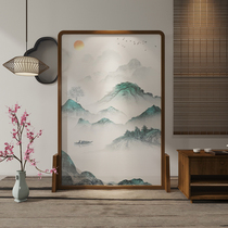 Modern Chinese screen partition porch living room simple mobile simple bedroom study tea room decoration solid wood seat screen