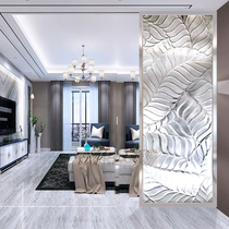  Art glass carving bathroom household net red partition wall screen entrance entrance door living room modern and simple