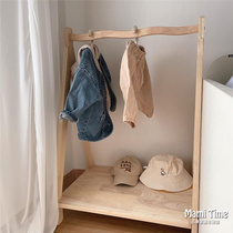 South Korea INS Children hanger on floor bedroom cute hanging hanger minimalist Easy clothes rack Home clothes hat rack