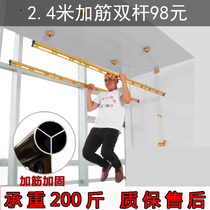 Lifting clothes rack Hand-cranked balcony clothes rack manual double-pole indoor household drying quilt clothes rack hanging clothes rack