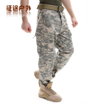 ACU overalls mens loose casual fattening plus size multi-bag wear-resistant tactical pants CP Four Seasons sweatpants
