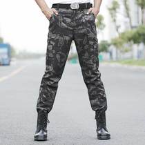  Tactical pants mens training pants black pants loose wear-resistant labor insurance pants womens pants