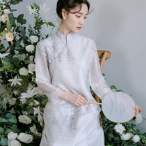 民族古风女装汉服唐装茶服禅服女改良旗袍裙子中国风连衣裙夏仙气
