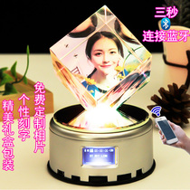 Creative crystal ball music box music box photo custom rotating diy birthday gift for girls to shine romantic